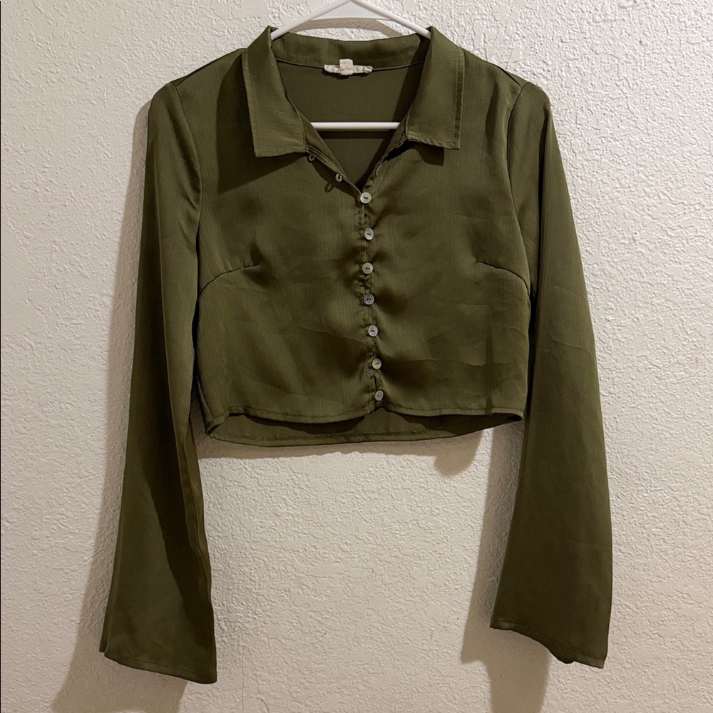 La Hearts Forest Green Button-Down Shirt